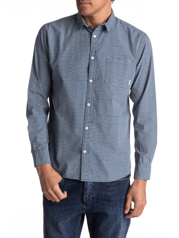 quiksilver, Heat Wave - Chemise à manches longues, DK DENIM HEAT WAVE (brq6) 0 Heat Wave - Chemise à manches longues Bleu EQYWT03577 Quiksilver