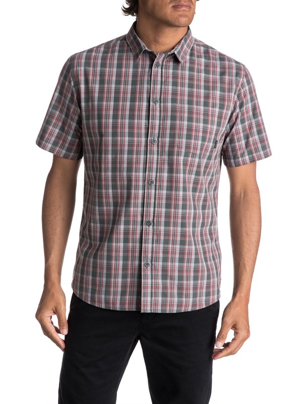 quiksilver, Men's Tidal Brinx Short Sleeve Shirt, APPLE BUTTER BRINX (cph1) 0 Men's Tidal Brinx Short Sleeve Shirt Brown EQYWT03604 Quiksilver