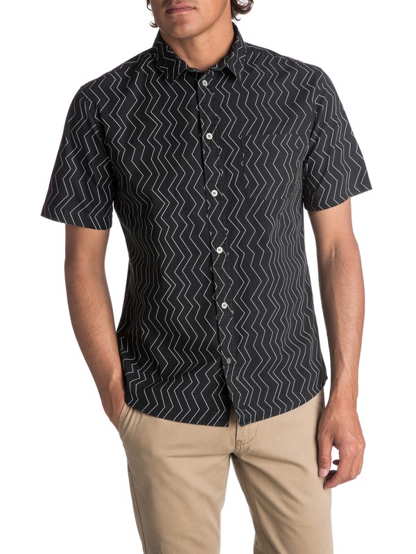 quiksilver, Variable Short Sleeve Shirt, BLACK VARIABLE (kvj6) 0 Variable Short Sleeve Shirt EQYWT03609 Quiksilver