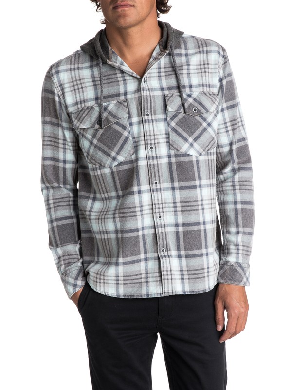 quiksilver, Hombres Camisa con Capucha de Manga Larga Tang, BLUE LIGHT HOODED (bek1) 0 Hombres Camisa con Capucha de Manga Larga Tang EQYWT03614 Quiksilver