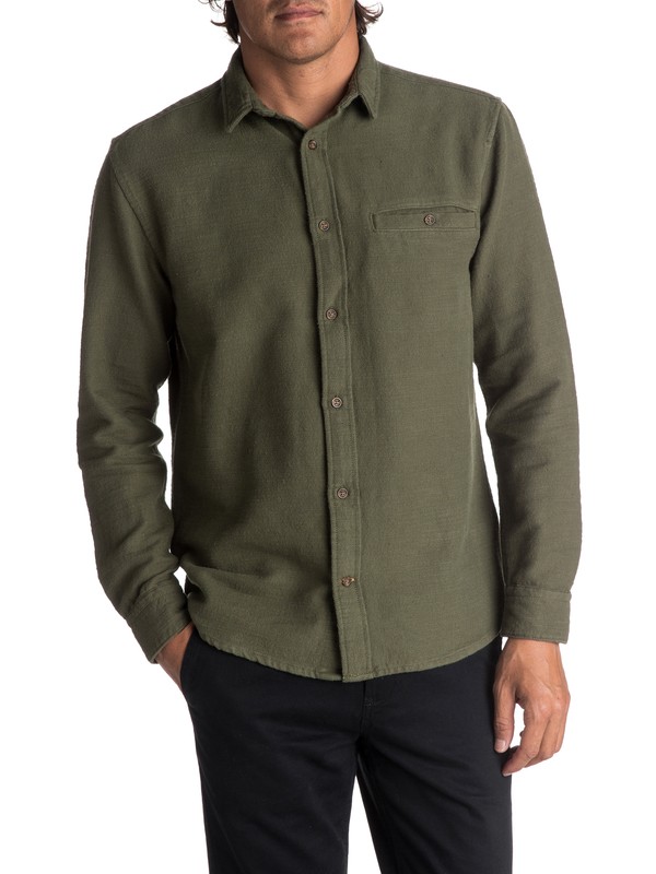 quiksilver, The Griggs - Long Sleeve Shirt, FOREST NIGHT (csn0) 0 The Griggs - Long Sleeve Shirt EQYWT03618 Quiksilver