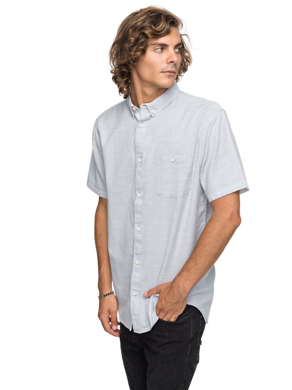 quiksilver, Waterfalls Update - Chemise à manches courtes pour Homme, VINTAGE INDIGO (byl0) 0 Waterfalls Update - Chemise à manches courtes pour Homme Bleu EQYWT03629 Quiksilver