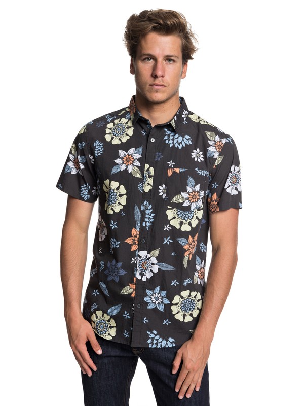 quiksilver, Sunset Floral - Overhemd met Korte Mouwen, TARMAC SUNSET FLORAL SS (kta6) 0 Sunset Floral - Overhemd met Korte Mouwen Black EQYWT03634 Quiksilver