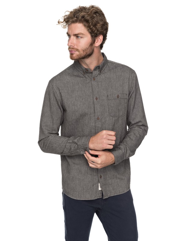 quiksilver, The Stringer - Chemise à manches longues pour Homme, DARK GREY HEATHER (krph) 0 The Stringer - Chemise à manches longues pour Homme EQYWT03638 Quiksilver