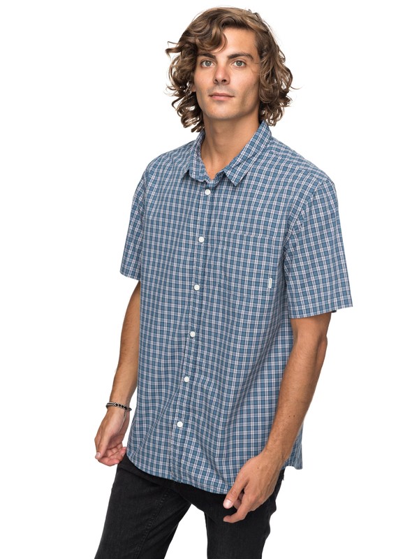 quiksilver, Sun Rythm Short Sleeve Shirt, REAL TEAL SUN RYTHM (bpr1) 0 Sun Rythm Short Sleeve Shirt Blue EQYWT03643 Quiksilver