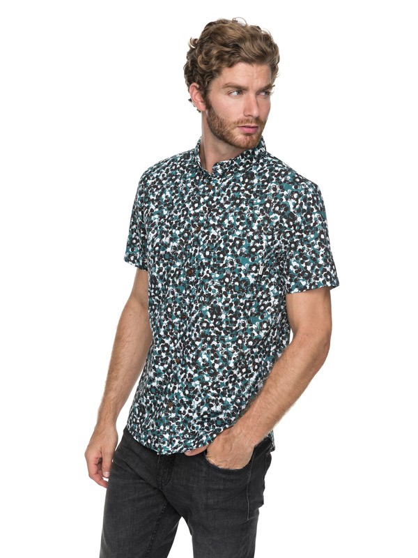 quiksilver, Quiksilver Short Sleeve Shirt, MALLARD LINEN (gqn6) 0 Quiksilver Short Sleeve Shirt Green EQYWT03647 Quiksilver