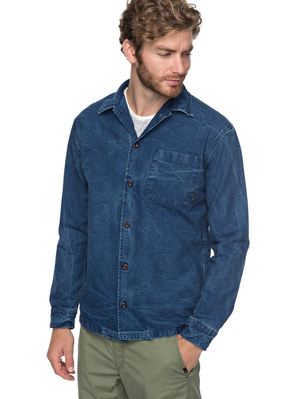 quiksilver, Waikea - Chemise à manches longues pour Homme, VINTAGE INDIGO (byl0) 0 Waikea - Chemise à manches longues pour Homme Bleu EQYWT03648 Quiksilver