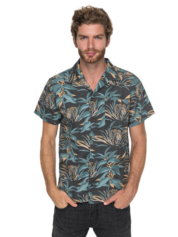 quiksilver, Aloha Tiger - Chemise à manches courtes, RAVEN ALOHA TIGER (ksq6) 0 Aloha Tiger - Chemise à manches courtes Noir EQYWT03650 Quiksilver