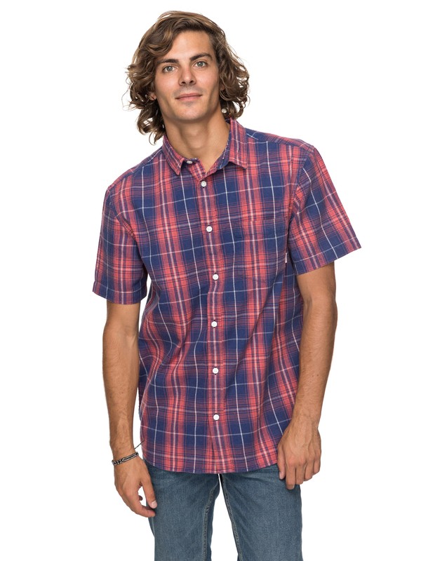 quiksilver, Taxi Rider - Chemise à manches courtes pour Homme, VINTAGE INDIGO CHECKS TAXI (byl3) 0 Taxi Rider - Chemise à manches courtes pour Homme Bleu EQYWT03653 Quiksilver
