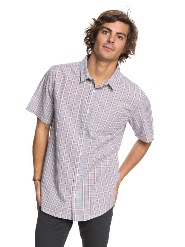 quiksilver, Moon Rythm II - Short Sleeve Shirt, DUSK BLUE NEW BLEND 2 (bhc1) 0 Moon Rythm II - Short Sleeve Shirt Blue EQYWT03676 Quiksilver