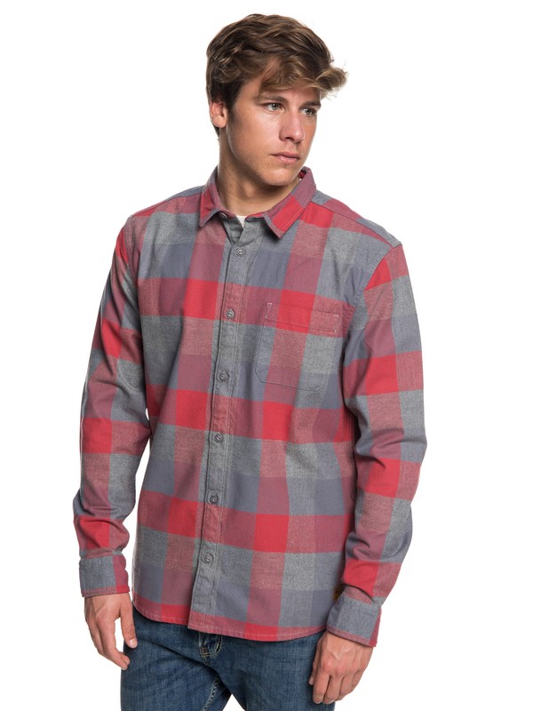 quiksilver, Stretch Flannel Long Sleeve Shirt, STRETCH FLANNEL DUSTY CEDAR (mmr1) 0 Stretch Flannel Long Sleeve Shirt Pink EQYWT03693 Quiksilver