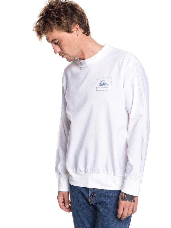 quiksilver, Sun Gaze Sweatshirt, SNOW WHITE (wbk0) 0 Sun Gaze Sweatshirt White EQYWT03710 Quiksilver