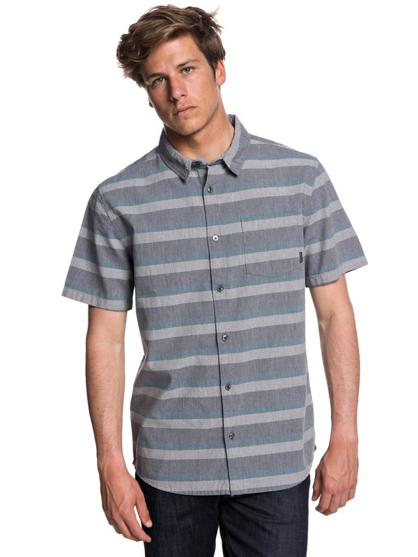 quiksilver, Men's Tama Kai Short Sleeve Shirt, TAPESTRY TAMA KAI STRIPE (bph3) 0 Men's Tama Kai Short Sleeve Shirt Blue EQYWT03713 Quiksilver