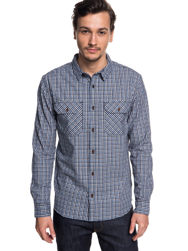 quiksilver, Fuji View Flannel Long Sleeve Shirt, BLACK FUJI VIEW (kvj1) 0 Fuji View Flannel Long Sleeve Shirt Black EQYWT03719 Quiksilver