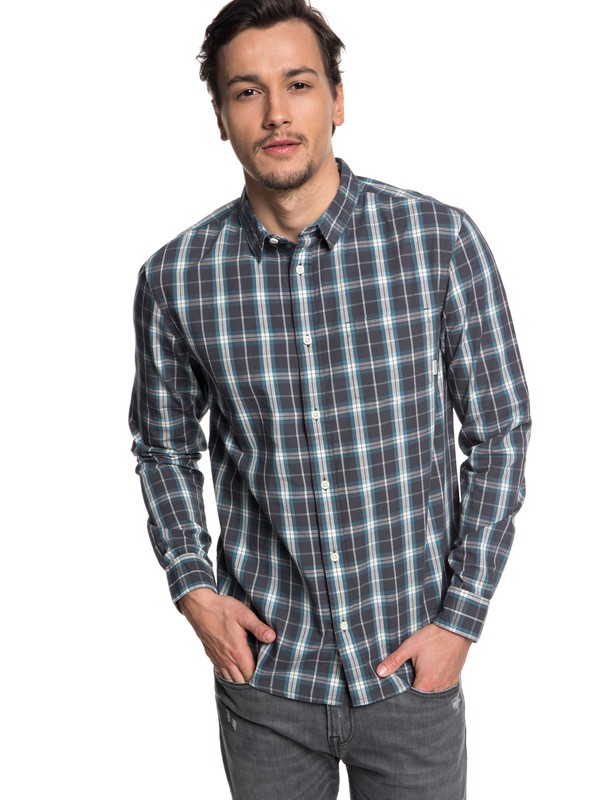 quiksilver, Everyday Check - Long Sleeve Shirt for Men, TAPESTRY EVERYDAY LS CHECK (bph1) 0 Everyday Check - Long Sleeve Shirt for Men Blue EQYWT03722 Quiksilver