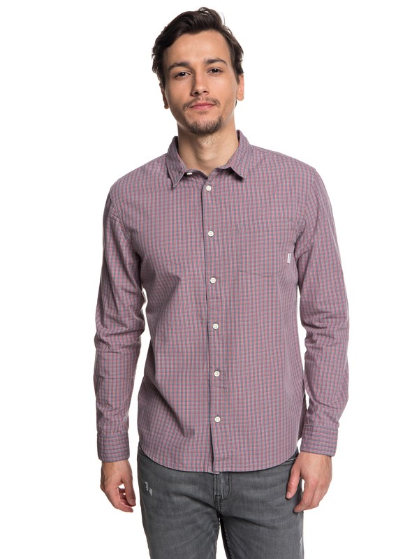 quiksilver, Everyday Check - Long Sleeve Shirt for Men, DUSTY CEDAR EVERYDAY LS CHECK (mmr1) 0 Everyday Check - Long Sleeve Shirt for Men Pink EQYWT03722 Quiksilver