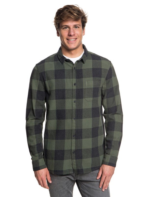 0 Motherfly Flannel - Long Sleeve Shirt for Men Brown EQYWT03728 Quiksilver