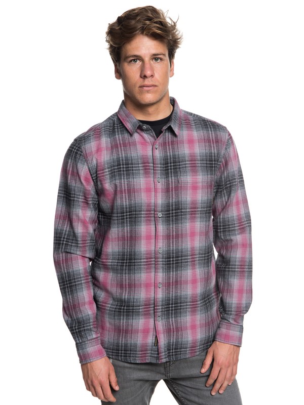 quiksilver, Fatherfly FLannel Long Sleeve Shirt, TARMAC FATHERFLY CHECK (kta1) 0 Fatherfly FLannel Long Sleeve Shirt Black EQYWT03730 Quiksilver