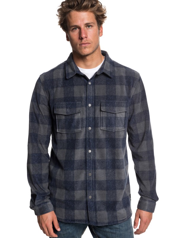 quiksilver, Surf Days Long Sleeve Shirt, NBH SURFDAYS CHECK (byj1) 0 Surf Days Long Sleeve Shirt Blue EQYWT03731 Quiksilver