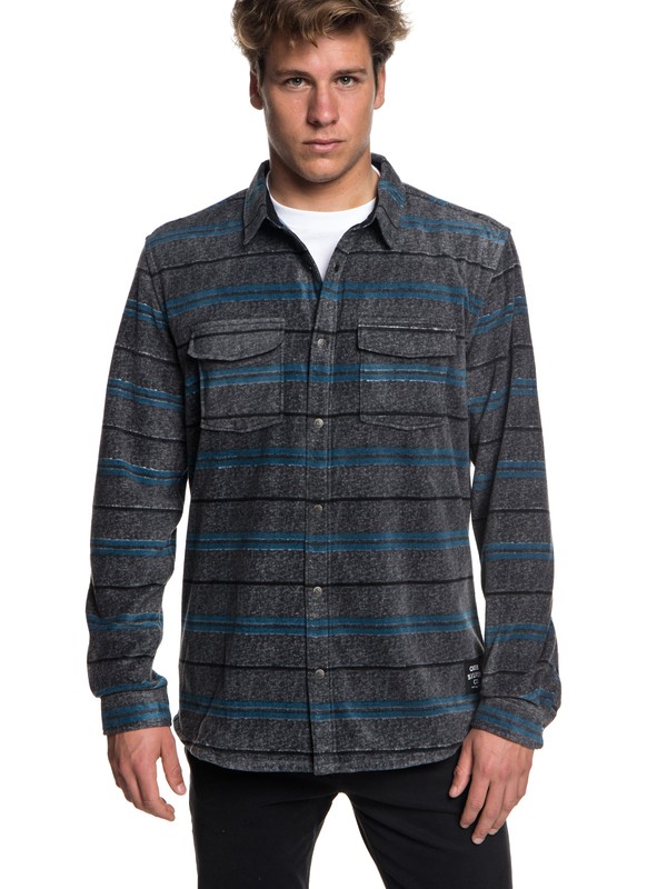 quiksilver, Surf Days - Long Sleeve Shirt for Men, DGH SURF DAYS STRIPE (krp3) 0 Surf Days - Long Sleeve Shirt for Men Black EQYWT03731 Quiksilver