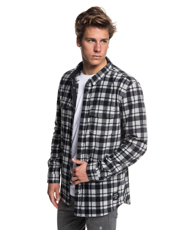 quiksilver, Surf Days Long Sleeve Shirt, QUIET SHADE SURF DAYS CHECK (kze6) 0 Surf Days Long Sleeve Shirt Black EQYWT03731 Quiksilver