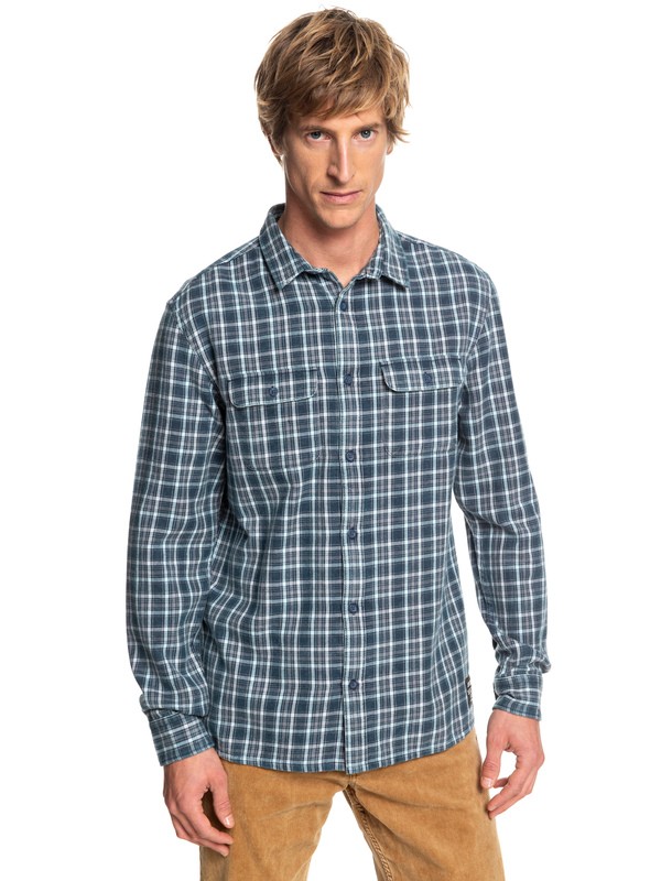 quiksilver, Fuji Tang Long Sleeve Shirt, BLUE NIGHT TANG CHECK (bst1) 0 Fuji Tang Long Sleeve Shirt Blue EQYWT03746 Quiksilver