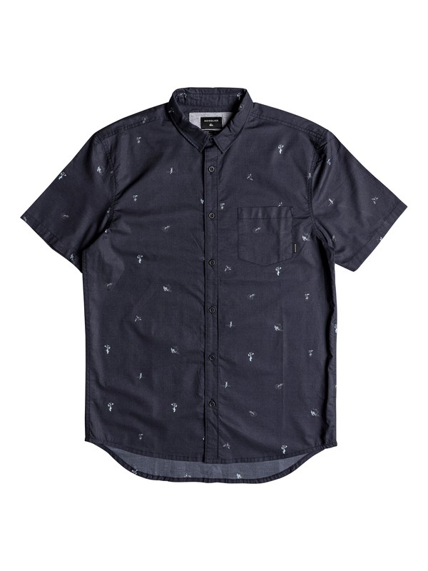 quiksilver, Mini Kamakura Short Sleeve Shirt, BLUE NIGHT MINI MO (bst6) 0 Mini Kamakura Short Sleeve Shirt Blue EQYWT03752 Quiksilver