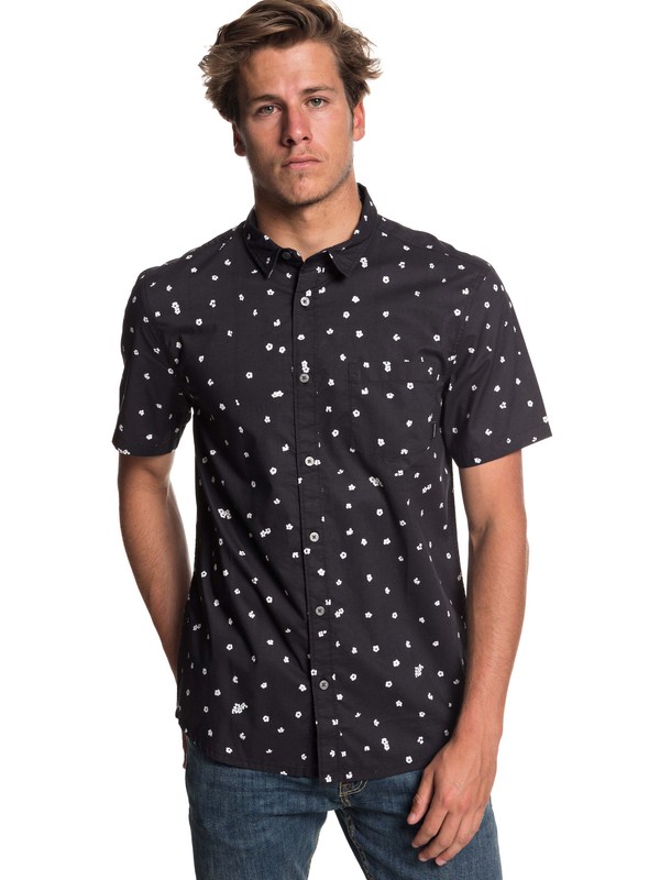 quiksilver, Cherry Pop Short Sleeve Shirt, BLACK CHERRY POP (kvj6) 0 Cherry Pop Short Sleeve Shirt Black EQYWT03766 Quiksilver