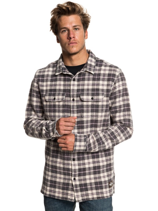 quiksilver, Strutten Blues Long Sleeve Shirt, TARMAC STRUTTEN BLUES (kta1) 0 Strutten Blues Long Sleeve Shirt Black EQYWT03778 Quiksilver