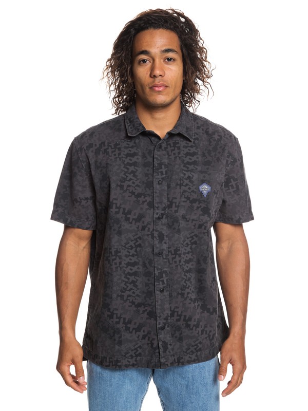 quiksilver, Originals Short Sleeve Shirt, BLACK CROSSTOWN (kvj6) 0 Originals Short Sleeve Shirt Black EQYWT03780 Quiksilver