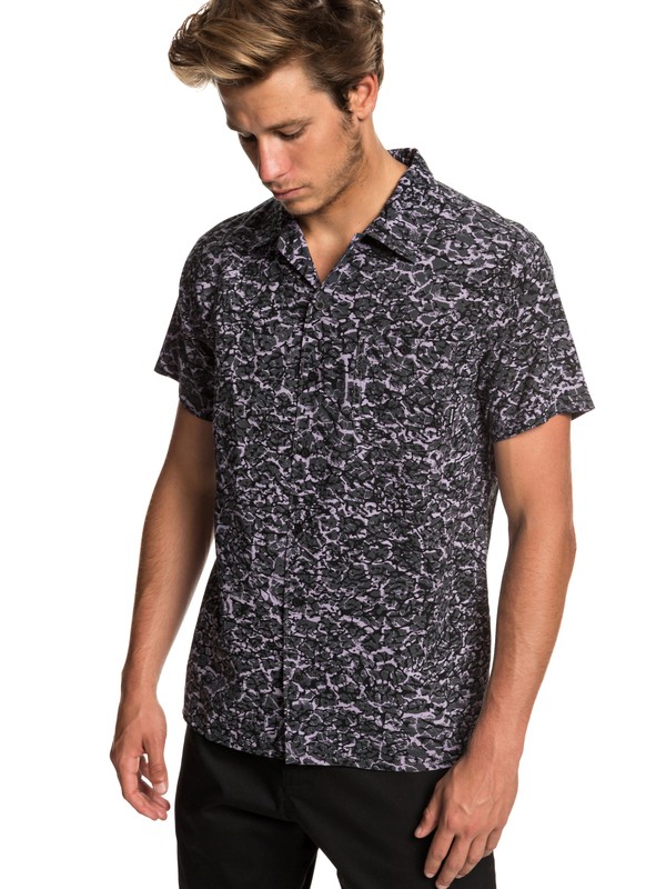quiksilver, The Camp Short Sleeve Shirt, TARMAC SUNBAKED (kta6) 0 The Camp Short Sleeve Shirt Black EQYWT03796 Quiksilver