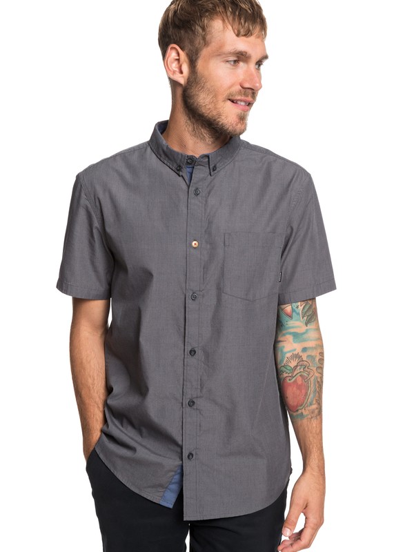 quiksilver, Valley Groove Short Sleeve Shirt, BLACK (kvj0) 0 Valley Groove Short Sleeve Shirt Black EQYWT03809 Quiksilver