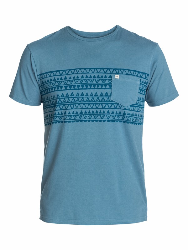 quiksilver, Ss Pocket Tee M1, BLUESTONE (bmc0) 0 Ss Pocket Tee M1 EQYZT03068 Quiksilver