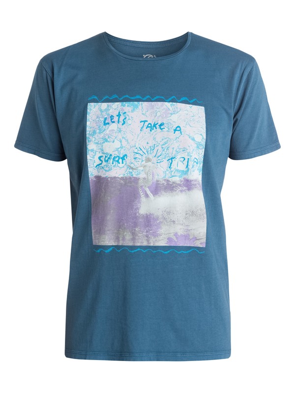 quiksilver, Green Pancakes Tee, DARK DENIM (brq0) 0 Green Pancakes Tee EQYZT03400 Quiksilver