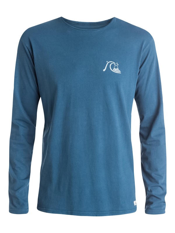 quiksilver, Bubble Logo Long Sleeve T-Shirt, DARK DENIM (brq0) 0 Bubble Logo Long Sleeve T-Shirt EQYZT03527 Quiksilver
