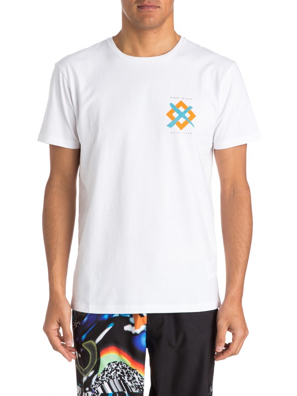 quiksilver, Happy Remix - T-shirt, WHITE (wbb0) 0 Happy Remix - T-shirt EQYZT03557 Quiksilver