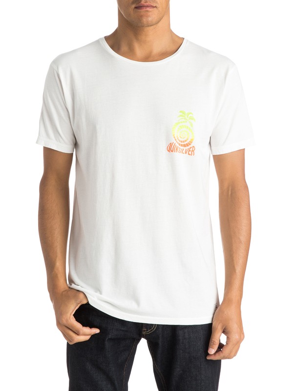 quiksilver, Garment Dyed Good Vibrations Premium Fit Tee, SNOW WHITE (wbk0) 0 Garment Dyed Good Vibrations Premium Fit Tee EQYZT03607 Quiksilver
