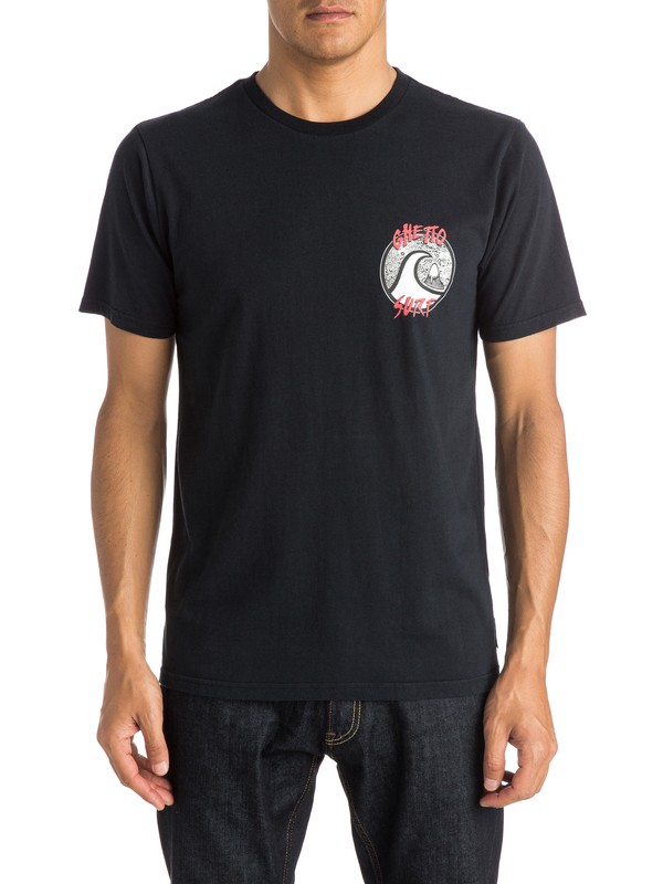 quiksilver, Ghetto Surf Tee, BLACK (kvj0) 0 Ghetto Surf Tee EQYZT03612 Quiksilver