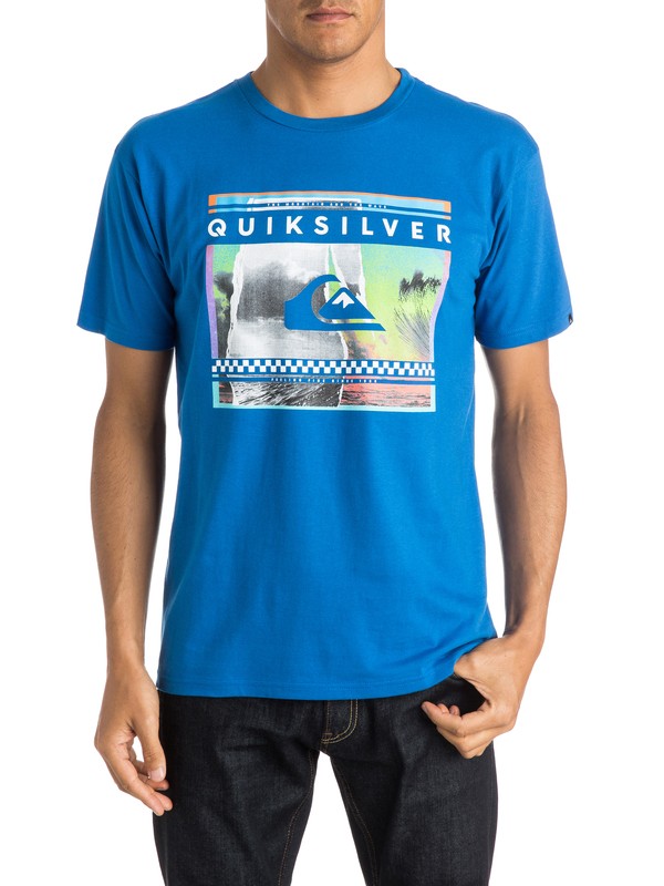 quiksilver, Classic Sprayed Out - T-shirt, TURKISH SEA (bqs0) 0 Classic Sprayed Out - T-shirt EQYZT03628 Quiksilver