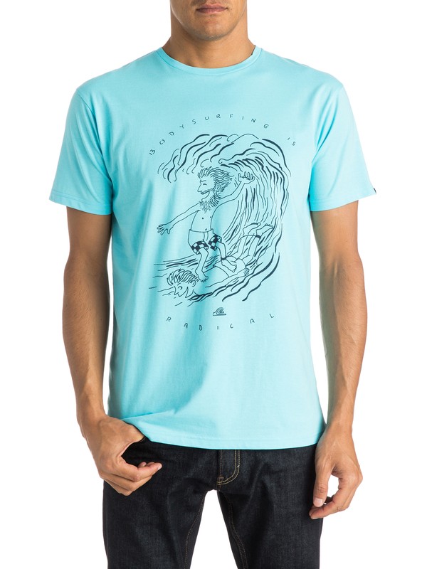 quiksilver, Classic Radical Surfing - T-shirt, BLUEFISH (bgz0) 0 Classic Radical Surfing - T-shirt EQYZT03637 Quiksilver