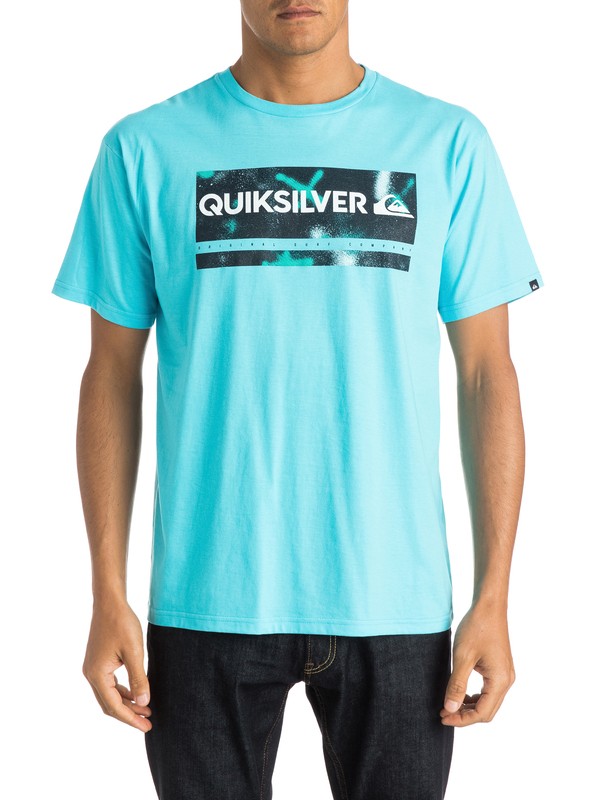 quiksilver, Classic Check My Spray - T-shirt, BLUEFISH (bgz0) 0 Classic Check My Spray - T-shirt EQYZT03642 Quiksilver