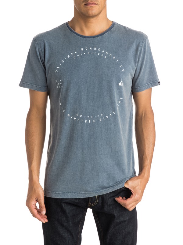 quiksilver, Acid Hole - T-shirt, DARK DENIM (brq0) 0 Acid Hole - T-shirt EQYZT03645 Quiksilver