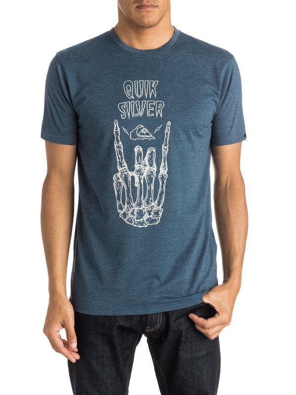quiksilver, Heather Gravestone - T-shirt, DARK DENIM HEATHER (bsah) 0 Heather Gravestone - T-shirt EQYZT03662 Quiksilver