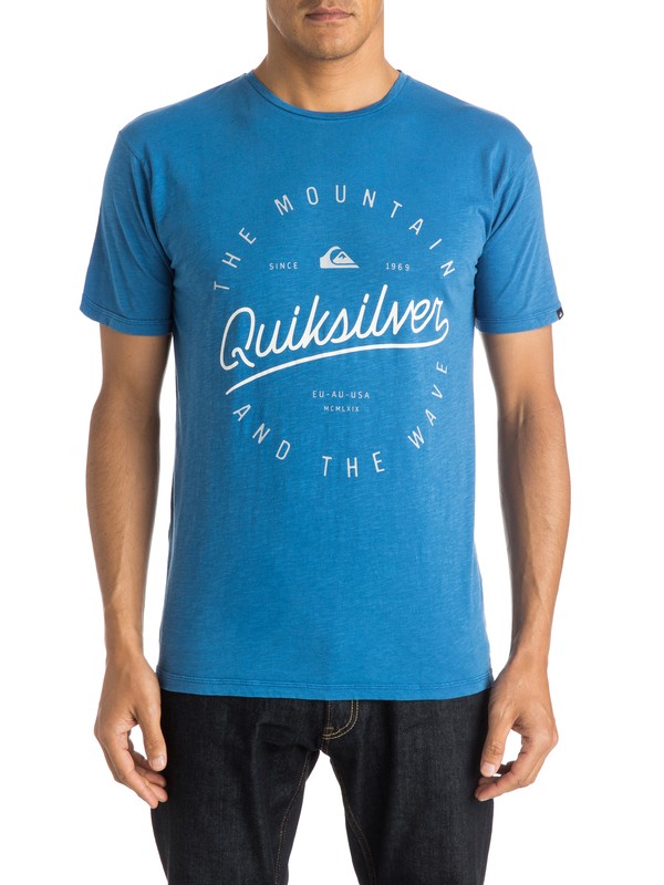 quiksilver, Slub Scriptville - T-shirt, FEDERAL BLUE (bnc0) 0 Slub Scriptville - T-shirt EQYZT03686 Quiksilver