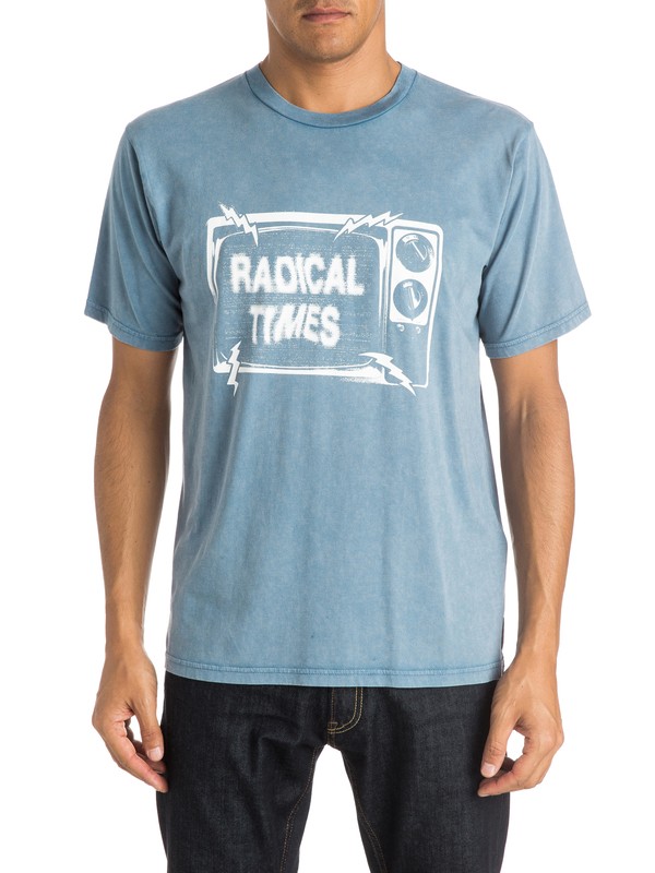 quiksilver, The News T-Shirt, DARK DENIM (brq0) 0 The News T-Shirt EQYZT03815 Quiksilver