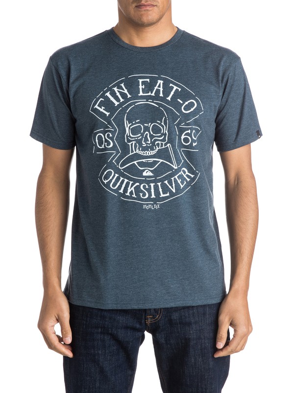 quiksilver, Heather Fin Eat - Tee-Shirt, DARK DENIM HEATHER (brqh) 0 Heather Fin Eat - Tee-Shirt EQYZT03894 Quiksilver