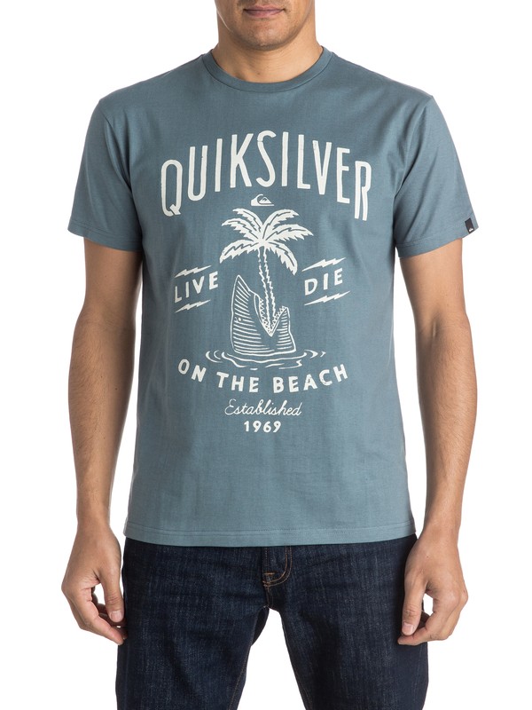 quiksilver, Classic Shark Island - Tee-Shirt, STORMY WEATHER (bzj0) 0 Classic Shark Island - Tee-Shirt EQYZT03904 Quiksilver