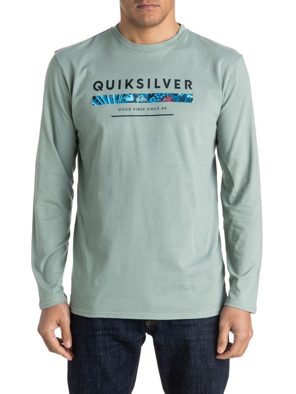 quiksilver, Classic Under Score - Tee-Shirt à manches longues, CHINOIS GREEN (gkb0) 0 Classic Under Score - Tee-Shirt à manches longues EQYZT03937 Quiksilver