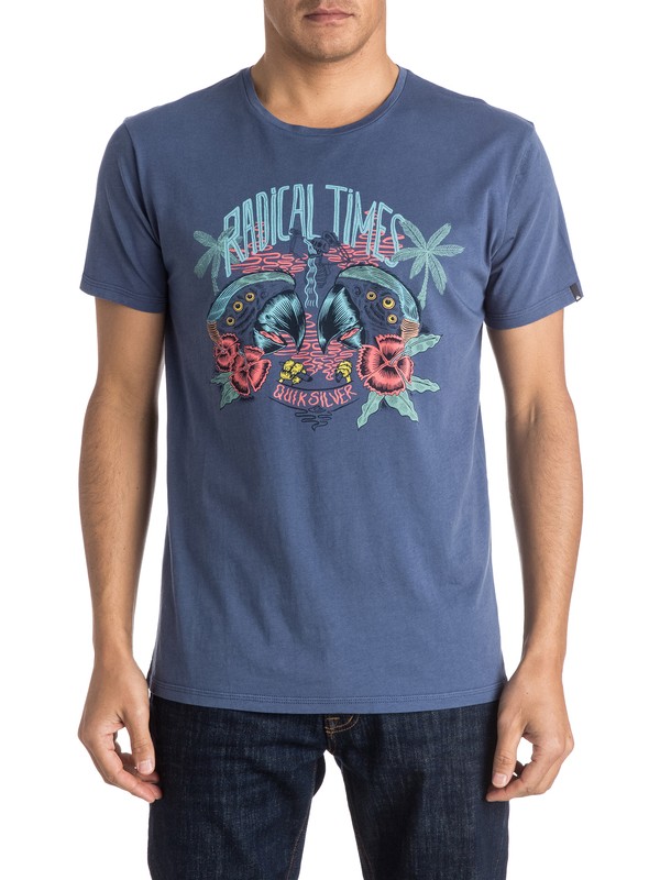 quiksilver, Psyco Perro - Tee-Shirt, NIGHTSHADOW BLUE (bpt0) 0 Psyco Perro - Tee-Shirt EQYZT03942 Quiksilver