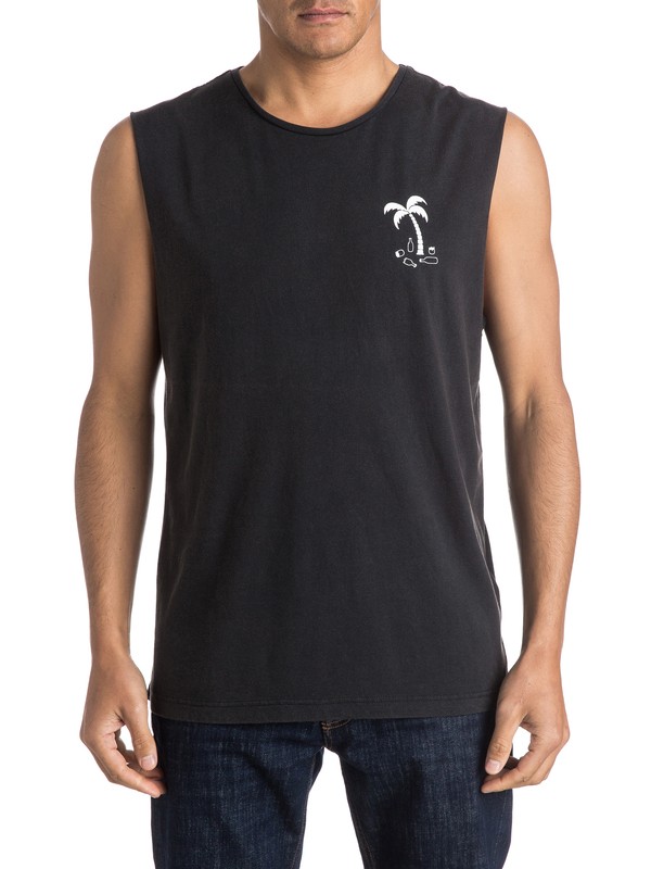 quiksilver, PM Wasting Time Muscle Tank, BLACK (kvj0) 0 PM Wasting Time Muscle Tank EQYZT03959 Quiksilver